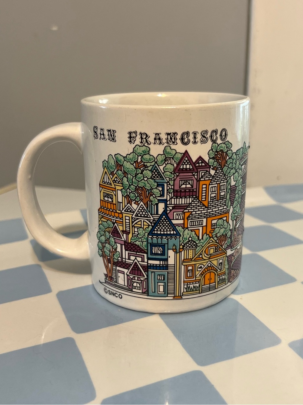 San Francisco Illustrated Ceramic Mug Multicolor Artwork Lombardi Street